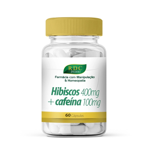 Hibiscos 400mg + Cafeína 100mg 60 Cápsulas
