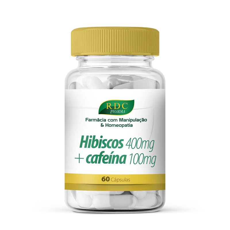 Hibiscos 400mg + Cafeína 100mg 60 Cápsulas